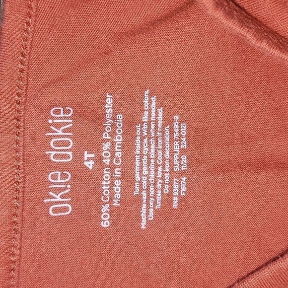 OKIE DOKIE Rust Orange Short Sleeve Tee 'Favorite Sister' - Picture 3 of 4